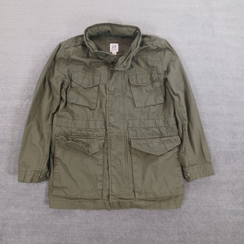 Gap Fatigue Jacket Kids M Army Green Gorpcore Hiking Outdoor Hood Pockets M65